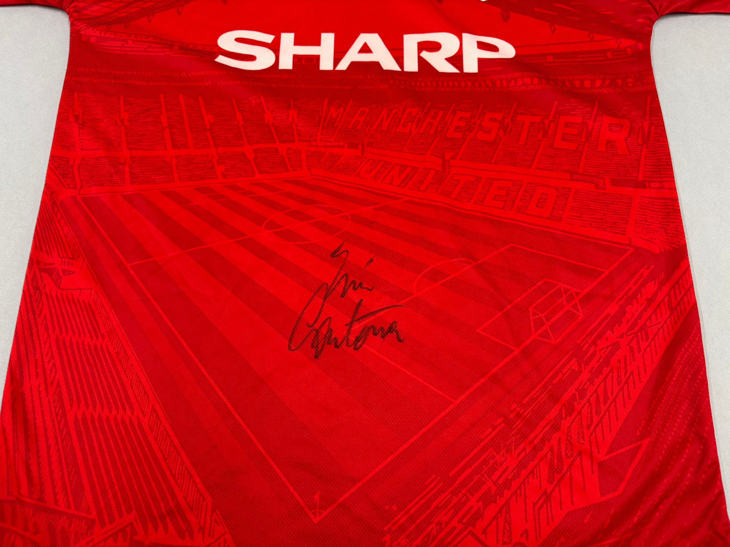 Eric Cantona Signed Manchester United FC 1996 FA Cup Final Retro Football Shirt + COA