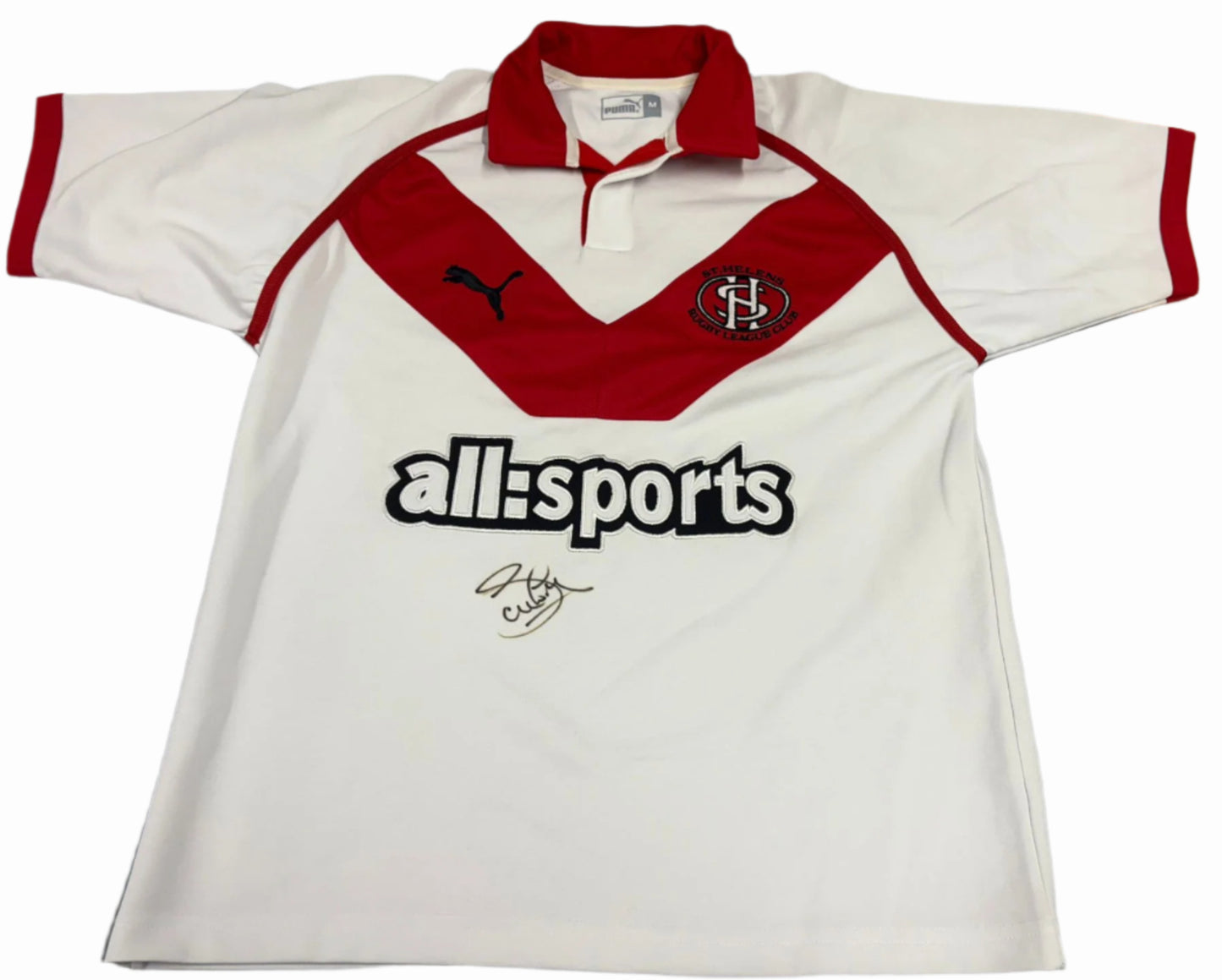 Sean Long 'Longy' Signed 2006 St Helens (Saints) Rugby League Shirt + Dealer COA