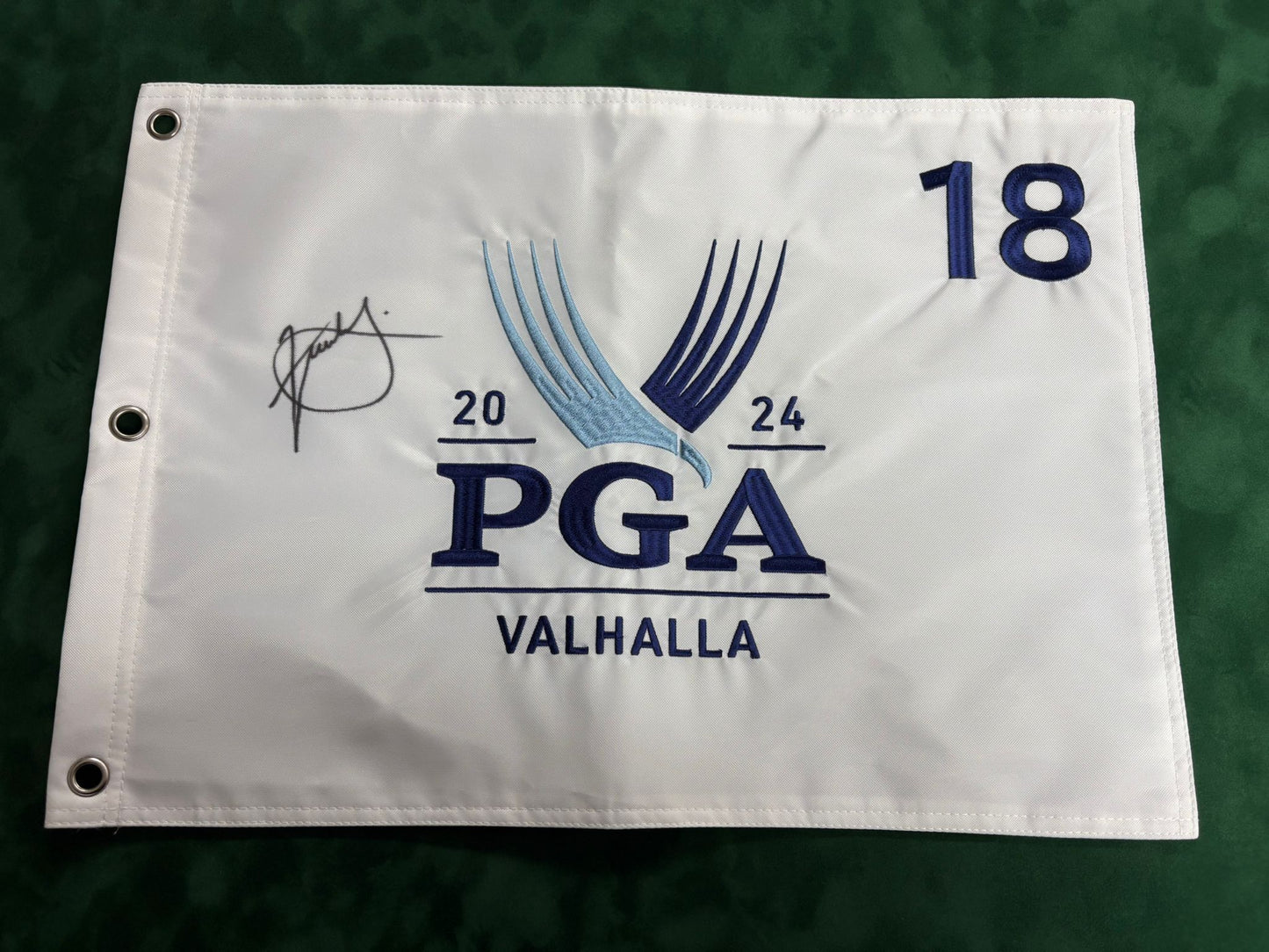 2024 PGA Championship at Valhalla Golf Flag Signed by Winner Xander Schauffele + COA