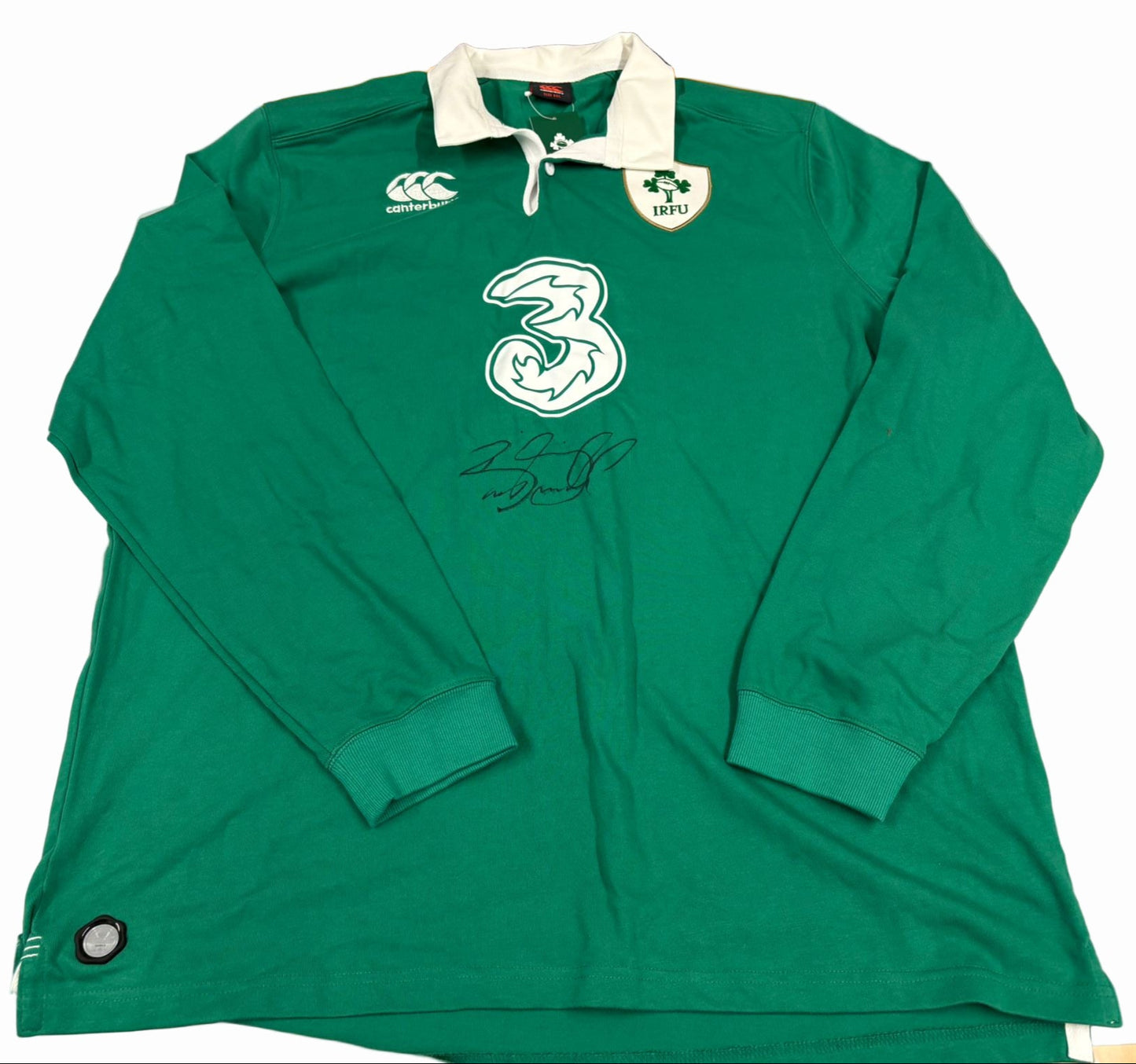Irish Rugby Legend Brian O'Driscoll Signed Canterbury Ireland Rugby Shirt + Dealer COA