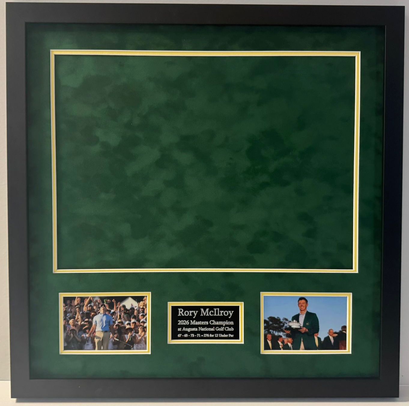 Premium Golf Flag Framing Kit for 2026 Masters Champion Rory McIlroy Pin Flag