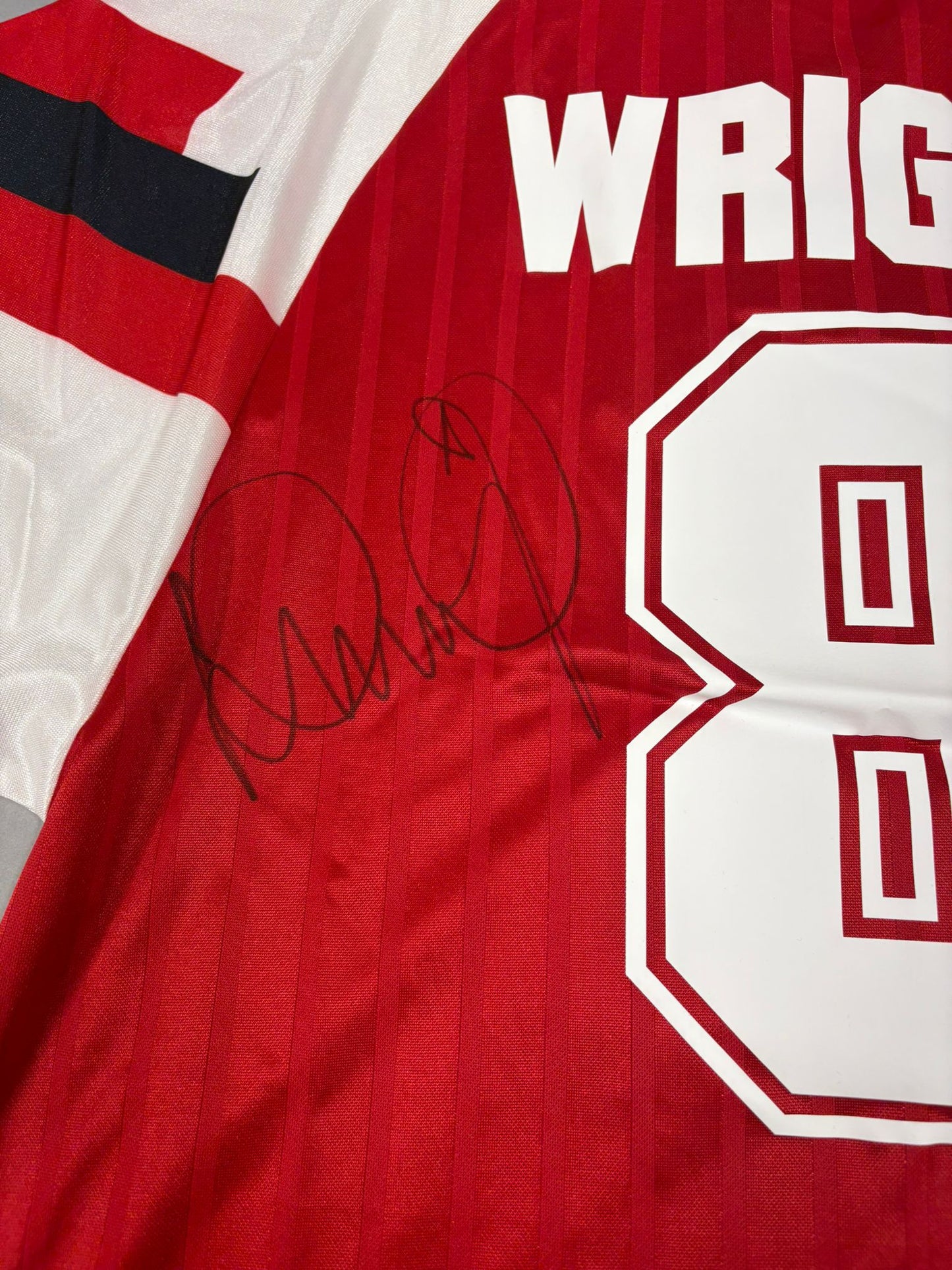 Ian Wright Football Legend Signed Retro 1992-94 Arsenal Home Shirt + COA