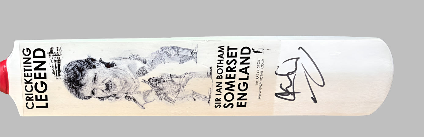 Sir Ian Botham England Cricket Legend Signed Mini Cricket Bat + Dealer COA