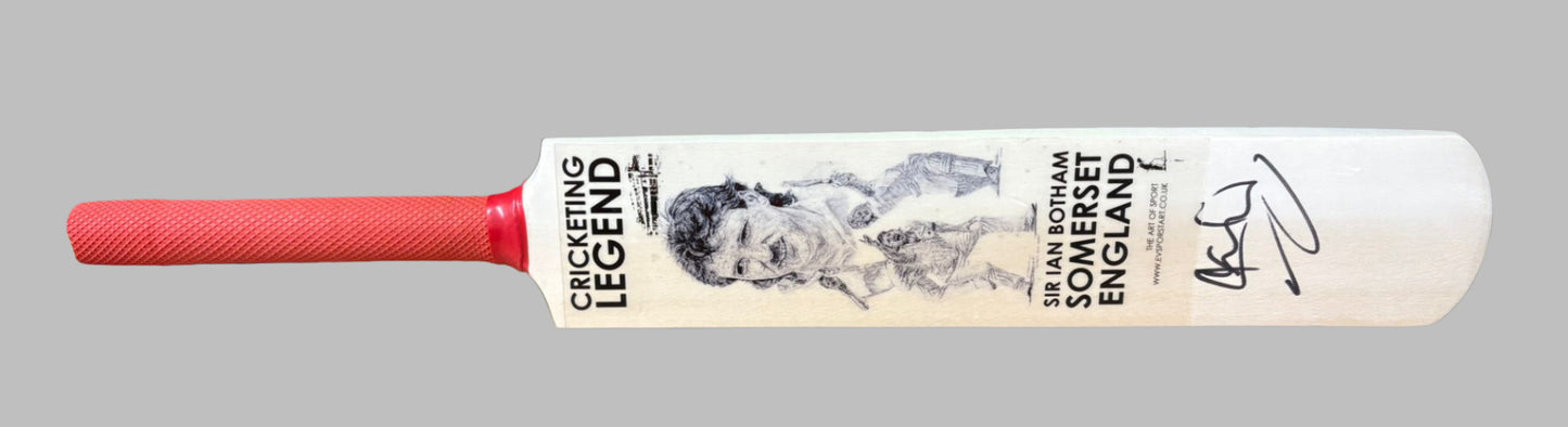 Sir Ian Botham England Cricket Legend Signed Mini Cricket Bat + Dealer COA