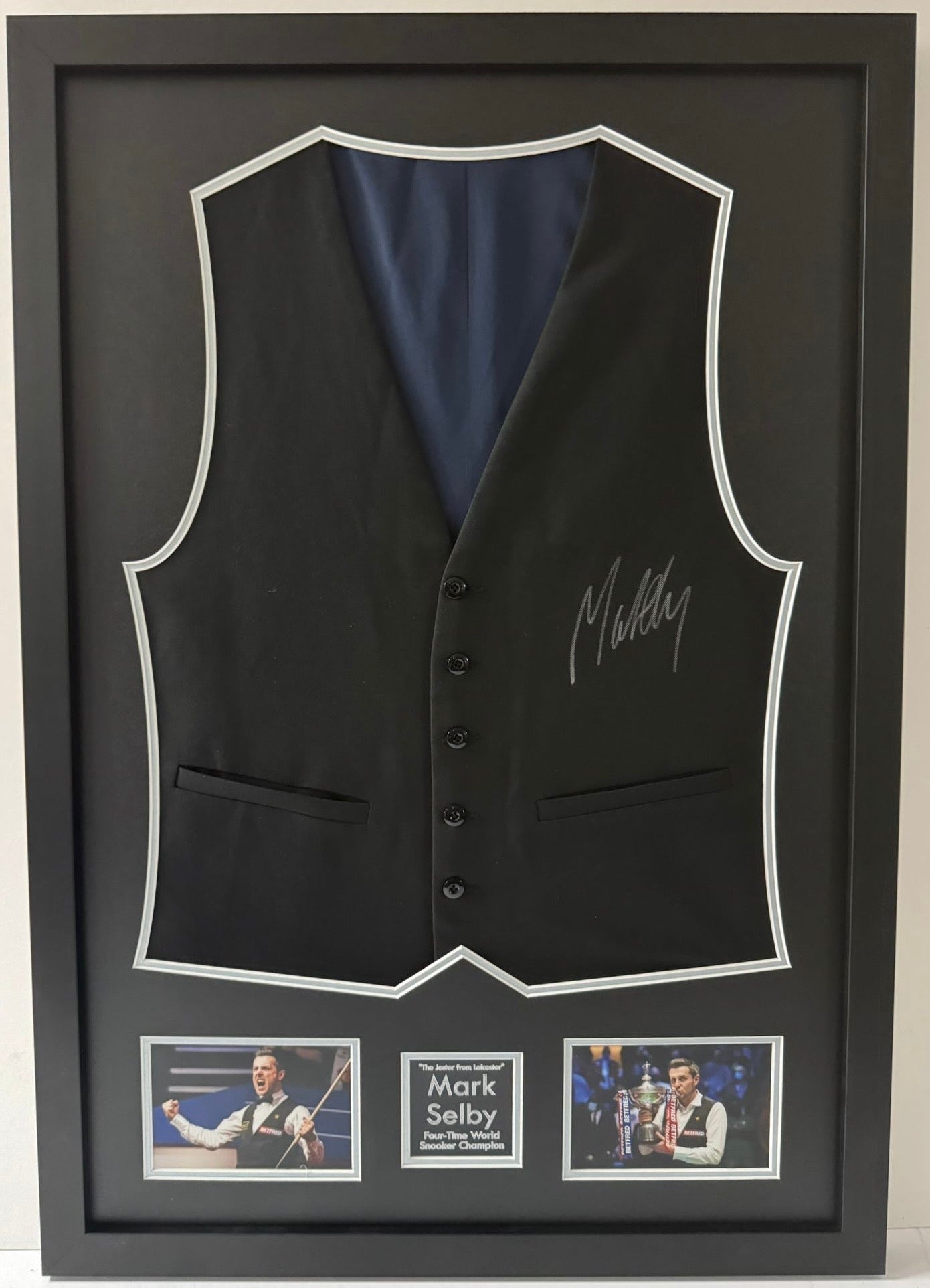 Mark Selby Four Time World Snooker Champion Signed & Framed Waistcoat + COA