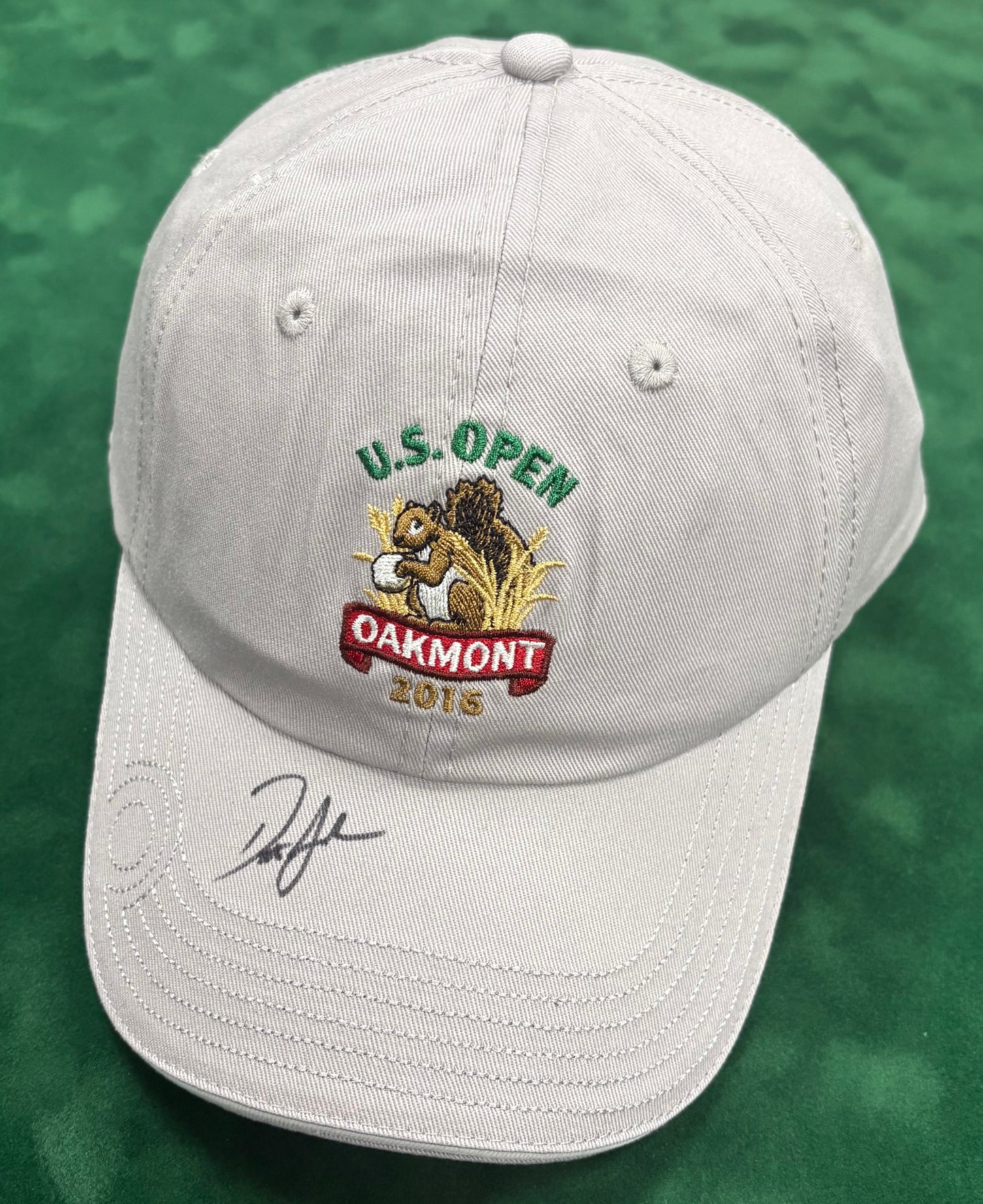 2016 US Open Champion Dustin Johnson Signed Oakmont Golf Cap + COA