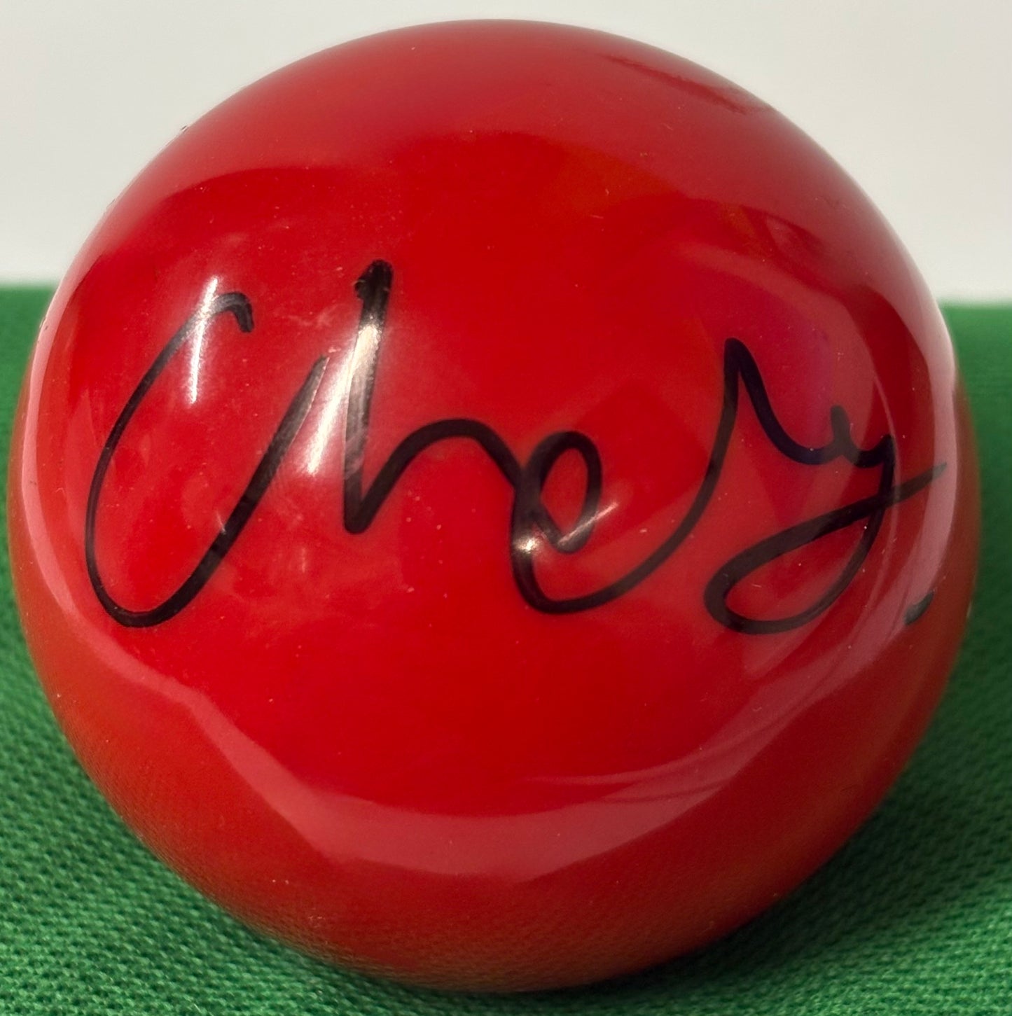 Thai Snooker Player Chatchapong Nasa Signed Red 2’’ Snooker Ball + Dealer COA
