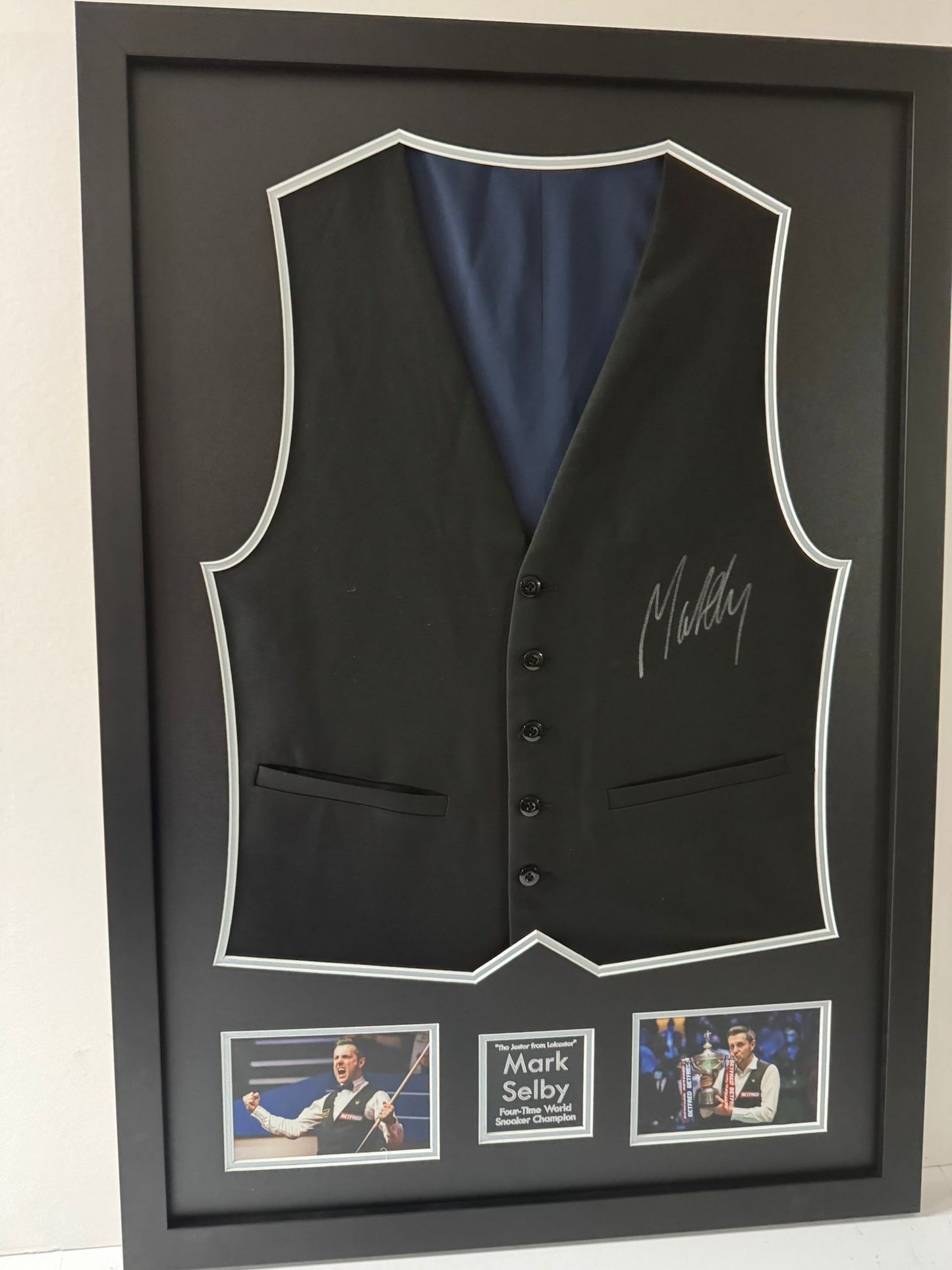 Mark Selby Four Time World Snooker Champion Signed & Framed Waistcoat + COA