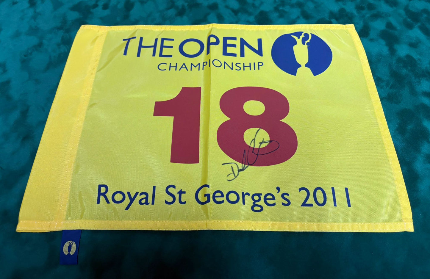 Darren Clarke Winner Signed 2011 Open at Royal St George's Golf Flag + Dealer COA