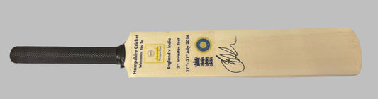 Cricket Player Jos Buttler Signed 2014 England vs India Test Series Mini Cricket Bat + Dealer COA