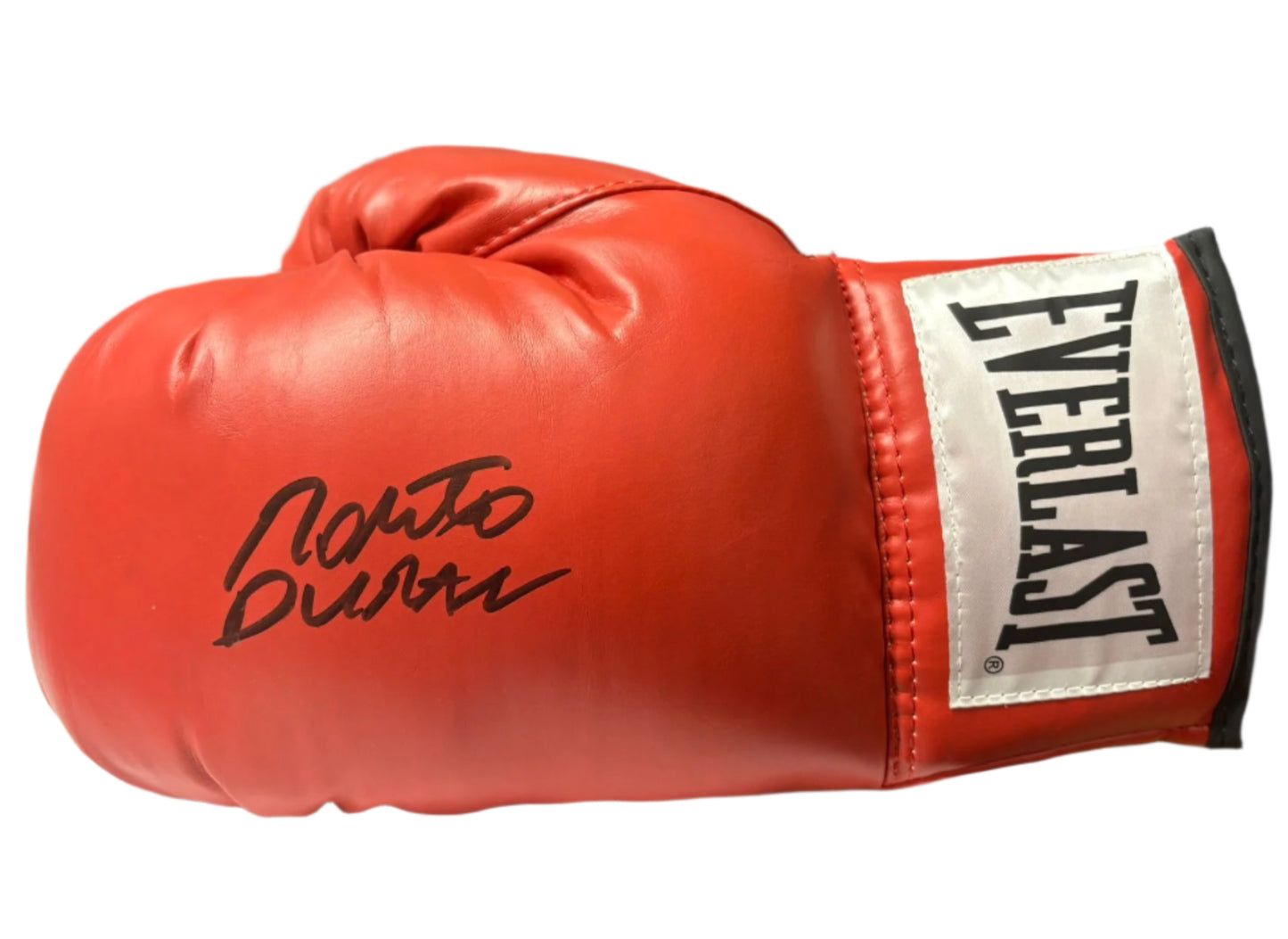 Roberto Durán 'Hands of Stone' World Champion Boxer Signed Red Everlast Boxing Glove + Cert