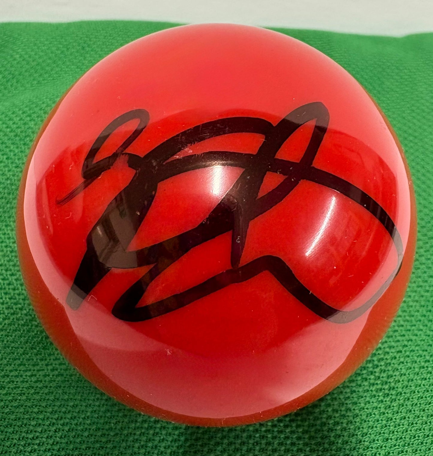 Brazilian Snooker Player Jonas Luz Signed RED Snooker Ball + Dealer COA