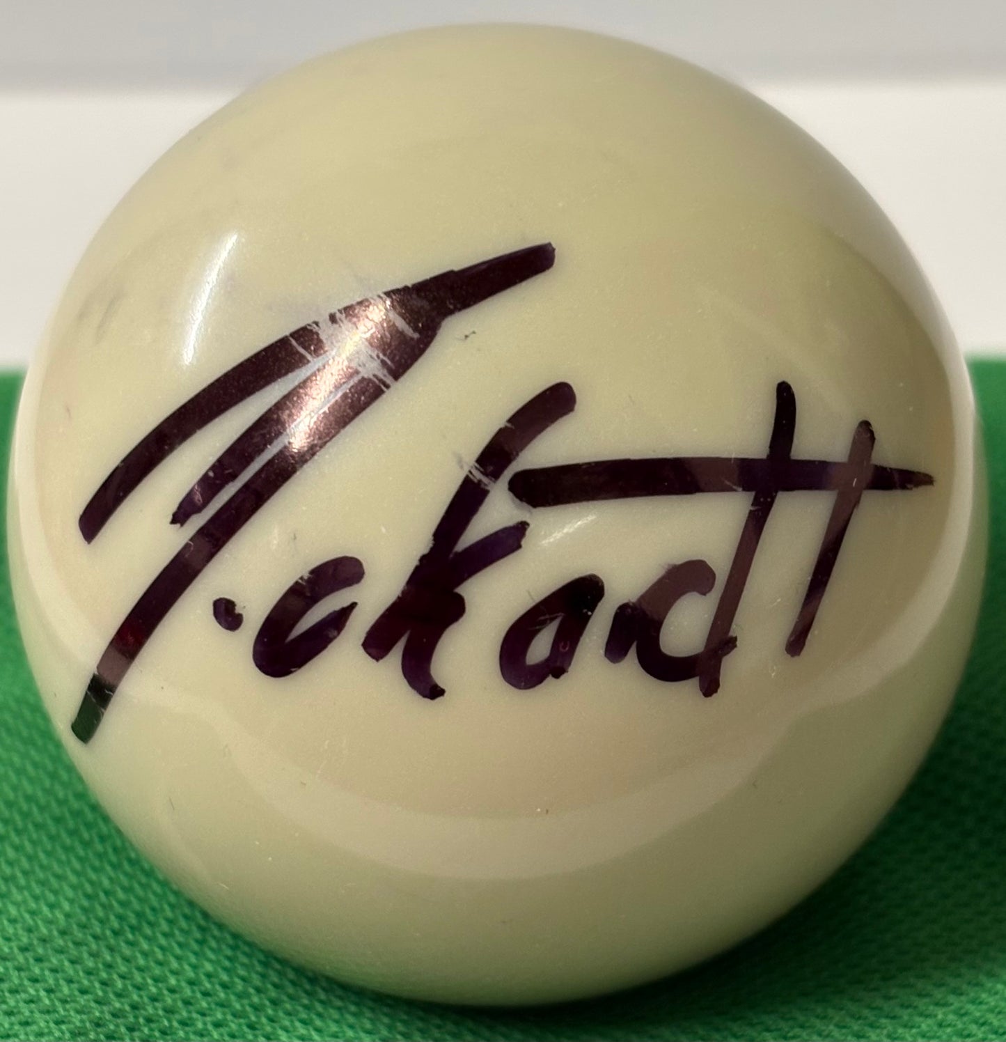German Snooker Referee Marcel Eckardt Signed White Snooker Ball + COA