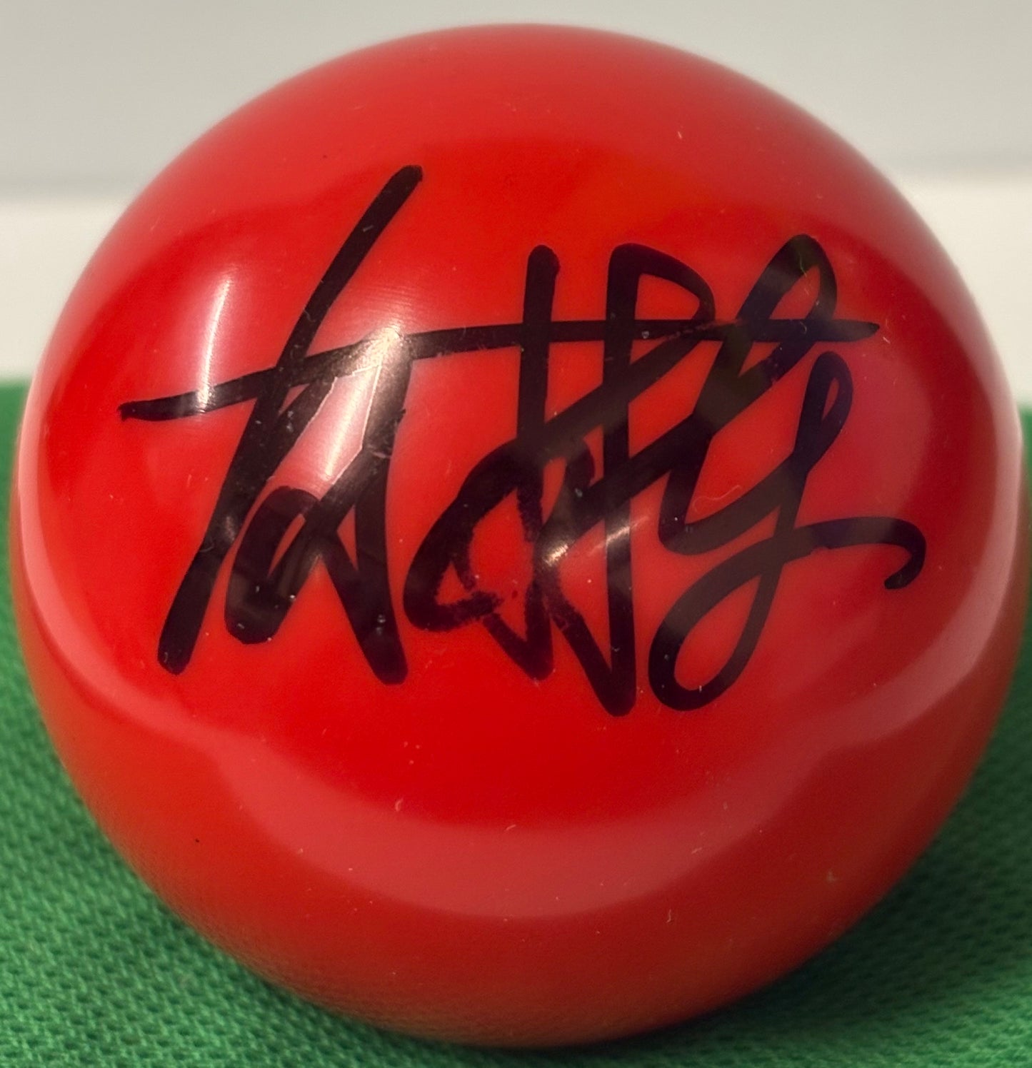 World Snooker Tour Player Xiao Guodong Signed Red Snooker Ball + COA