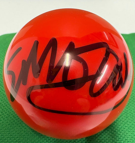 Stan Moody Signed RED Snooker Ball + Dealer COA