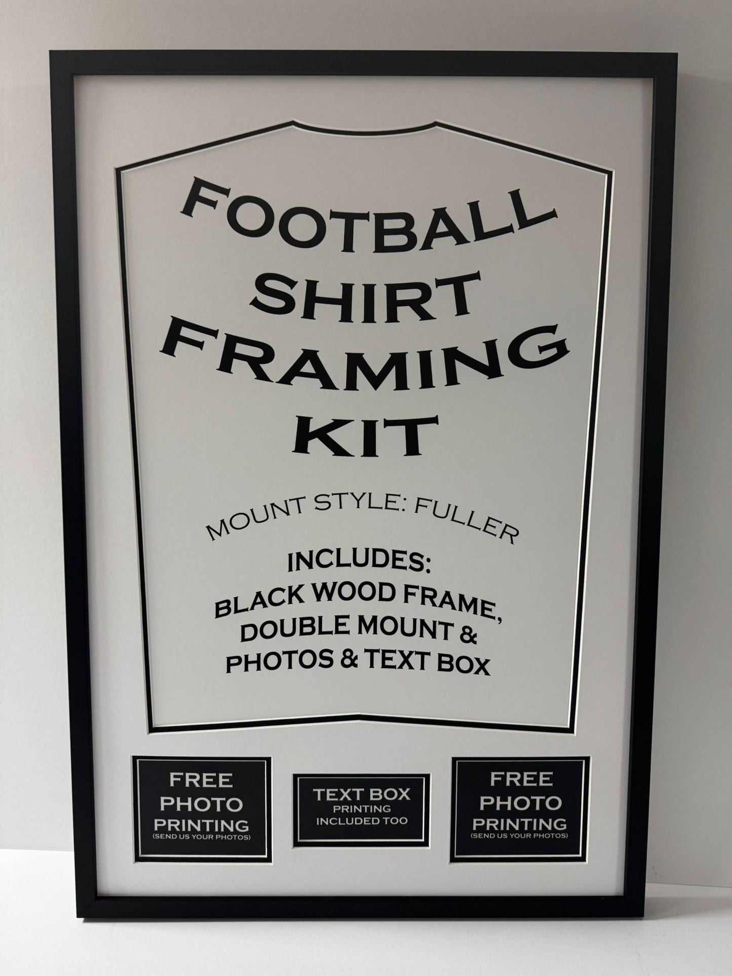 Football Shirt DIY Framing Kit 'Fuller' inc Dbl Mount, Text Box & Photos