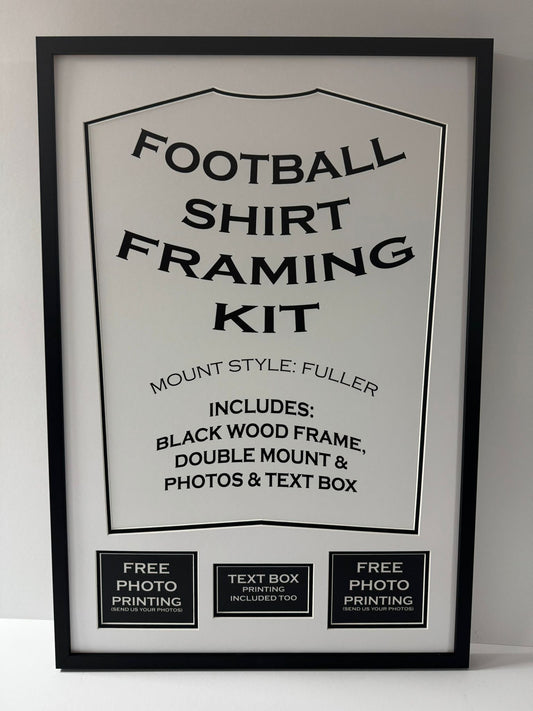 Football Shirt DIY Framing Kit 'Fuller' inc Dbl Mount, Text Box & Photos