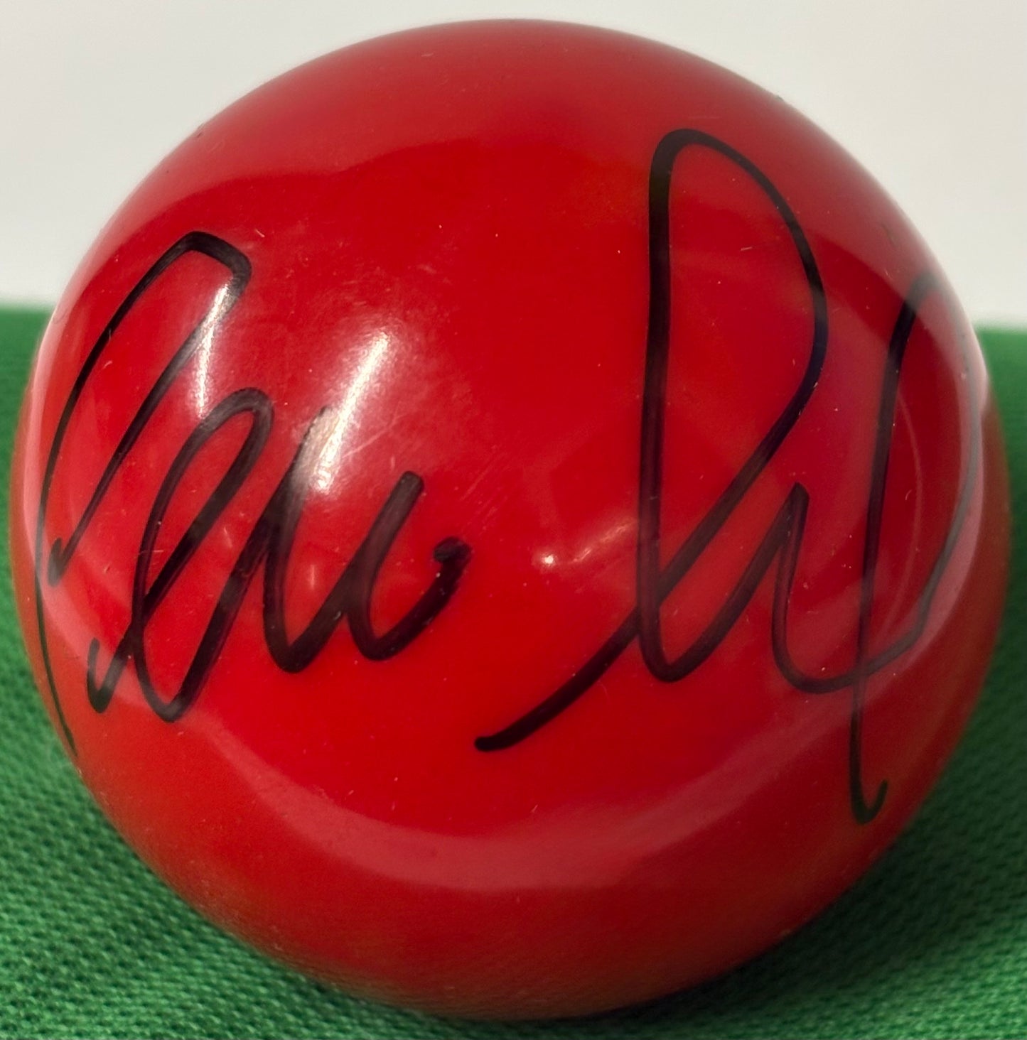 Former Snooker Player Peter Lines Signed Red 2’’ Snooker Ball + Cert