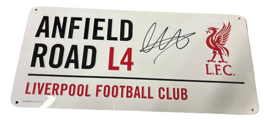Trent Alexander-Arnold Signed White Liverpool FC Anfield Road Football Street Sign + Cert