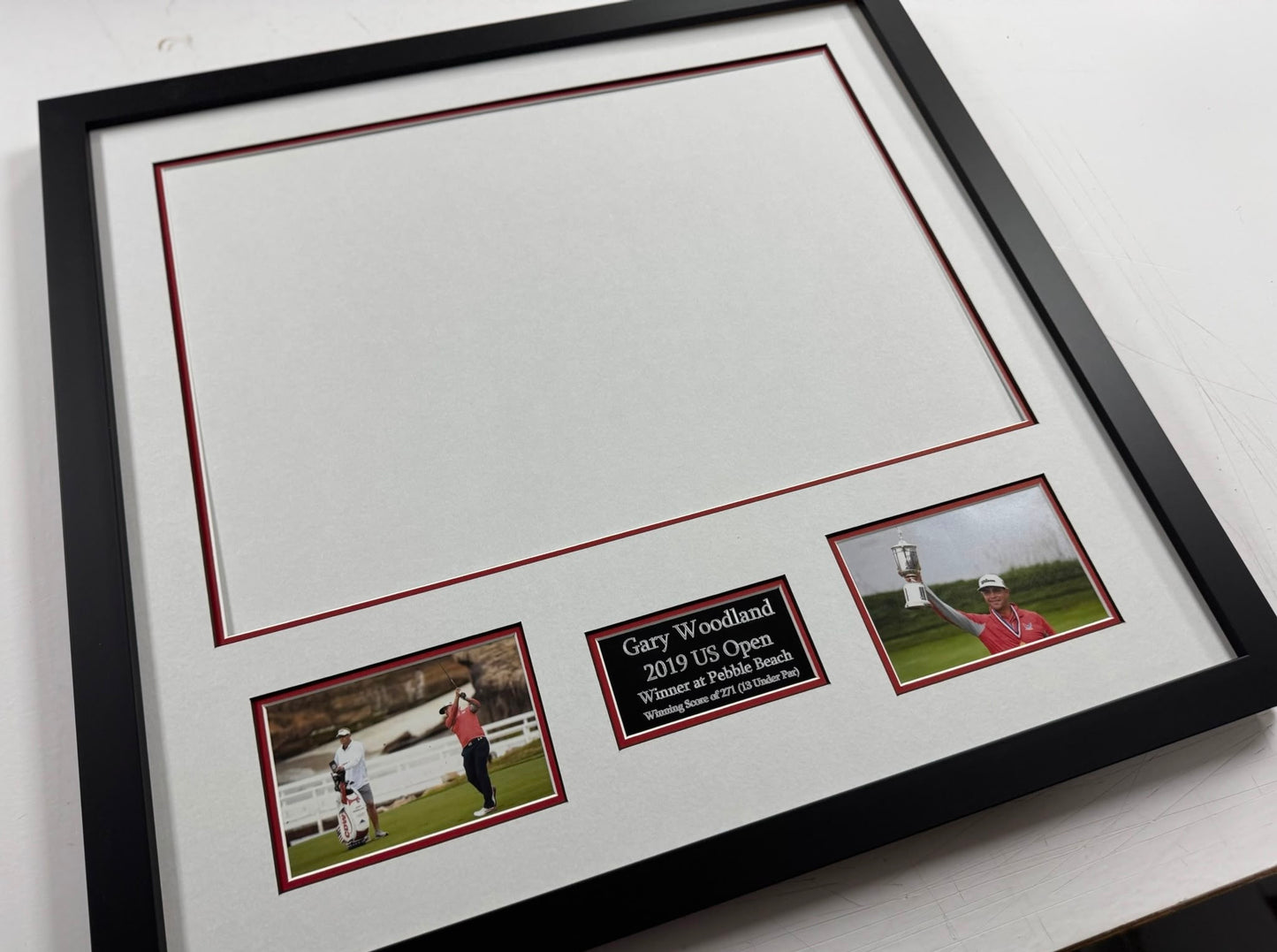 Standard Golf Flag Framing Kit for Gary Woodland 2019 US Open Winner Golf Flag