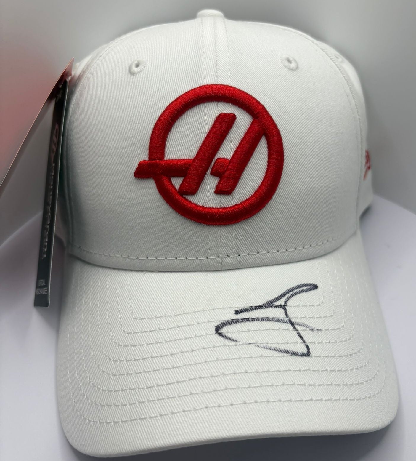 Oliver Bearman - Formula One MoneyGram Haas Driver Signed White & Red F1 Cap with COA