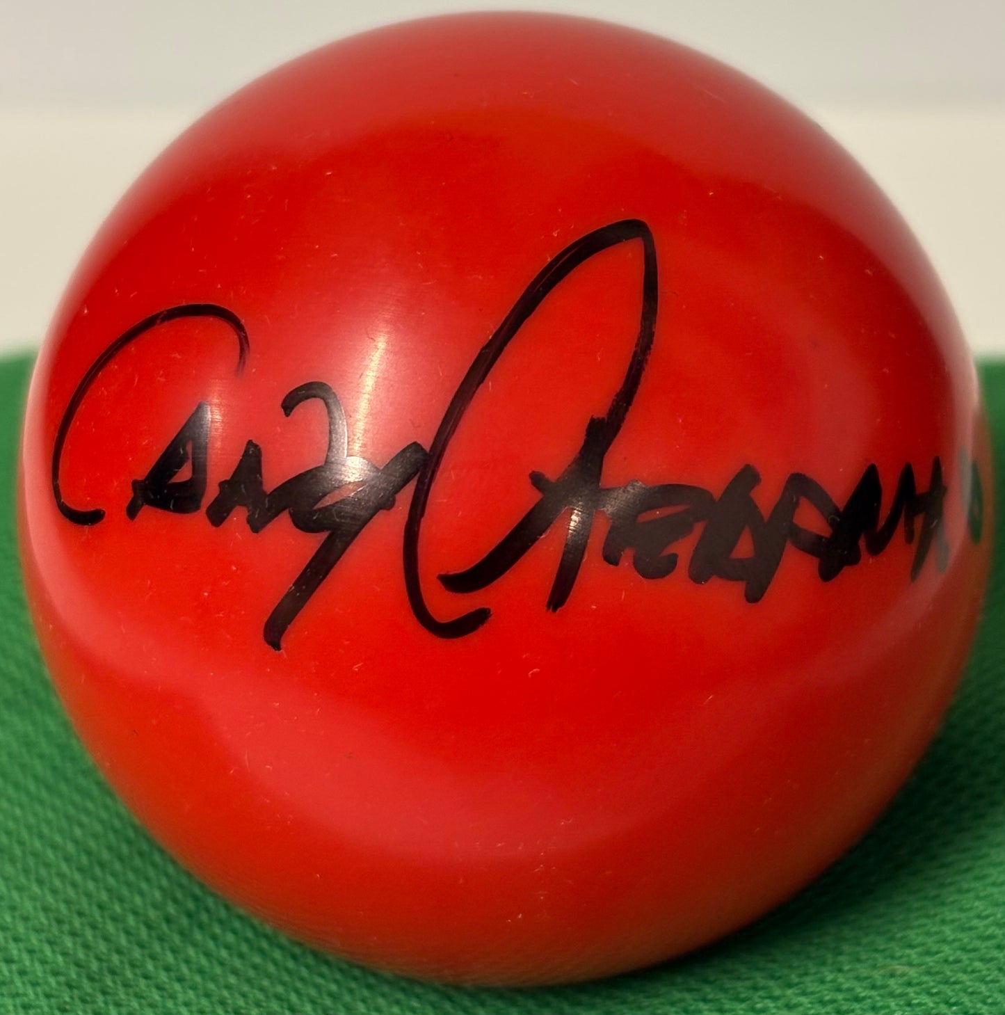 World Senior Championship Player Craig Steadman Signed Red Snooker Ball + COA