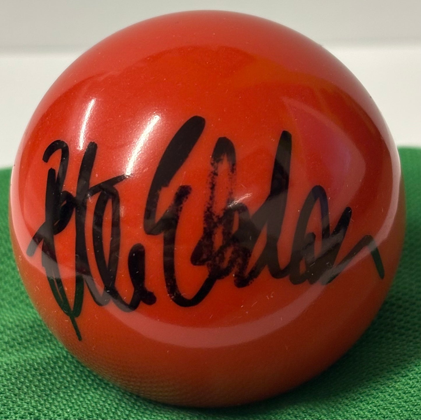 2002 Snooker World Champion Peter Ebdon Signed Red Snooker Ball + Cert