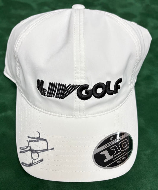 Brooks Koepka Signed White LIV Golf Cap + Dealer COA