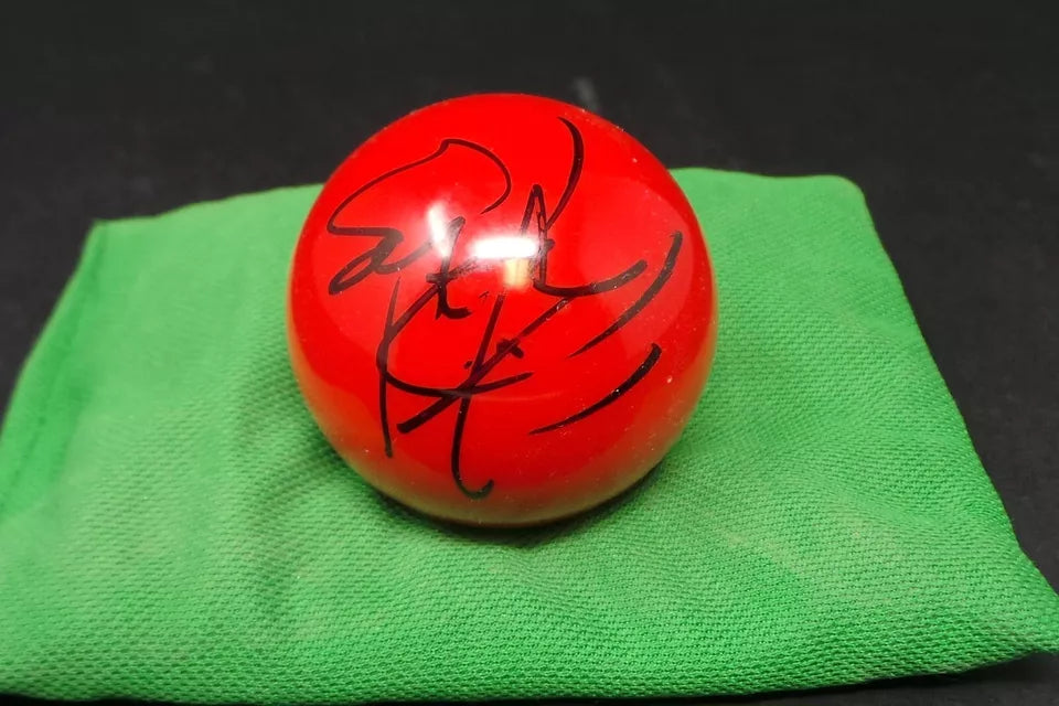 Cao Yupeng Signed RED Snooker Ball + Dealer COA