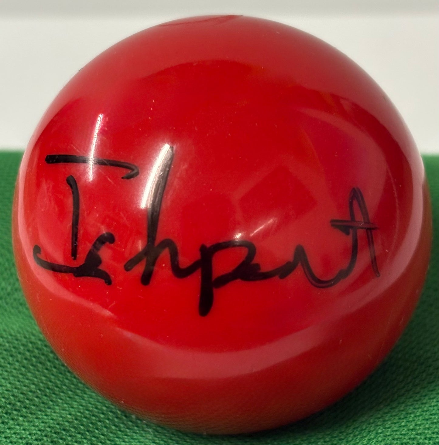 World Snooker Tour Player Ishpreet Singh Chadha Signed Red 2’’ Snooker Ball + COA
