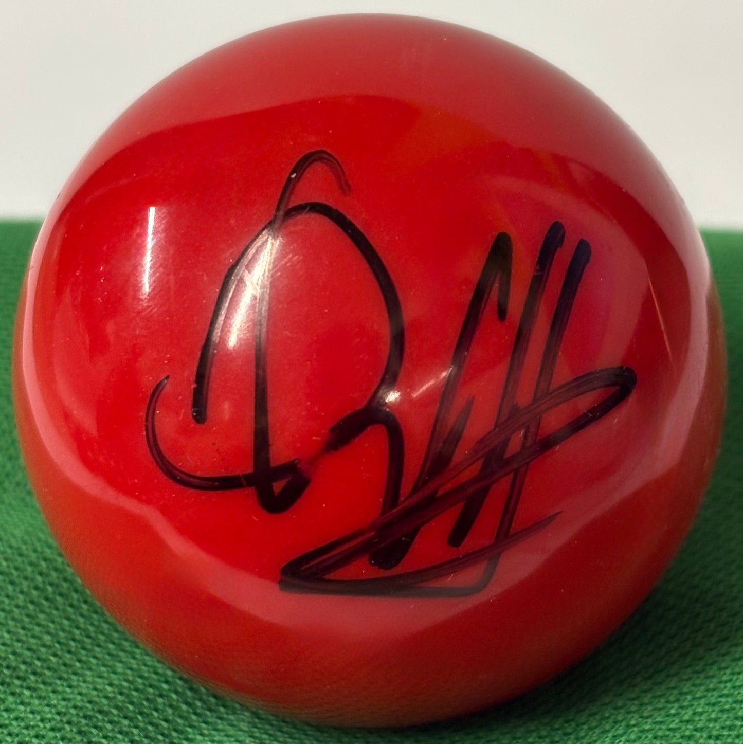 3x English Amateur Champion David Lilley Signed Red 2’’ Snooker Ball + Cert