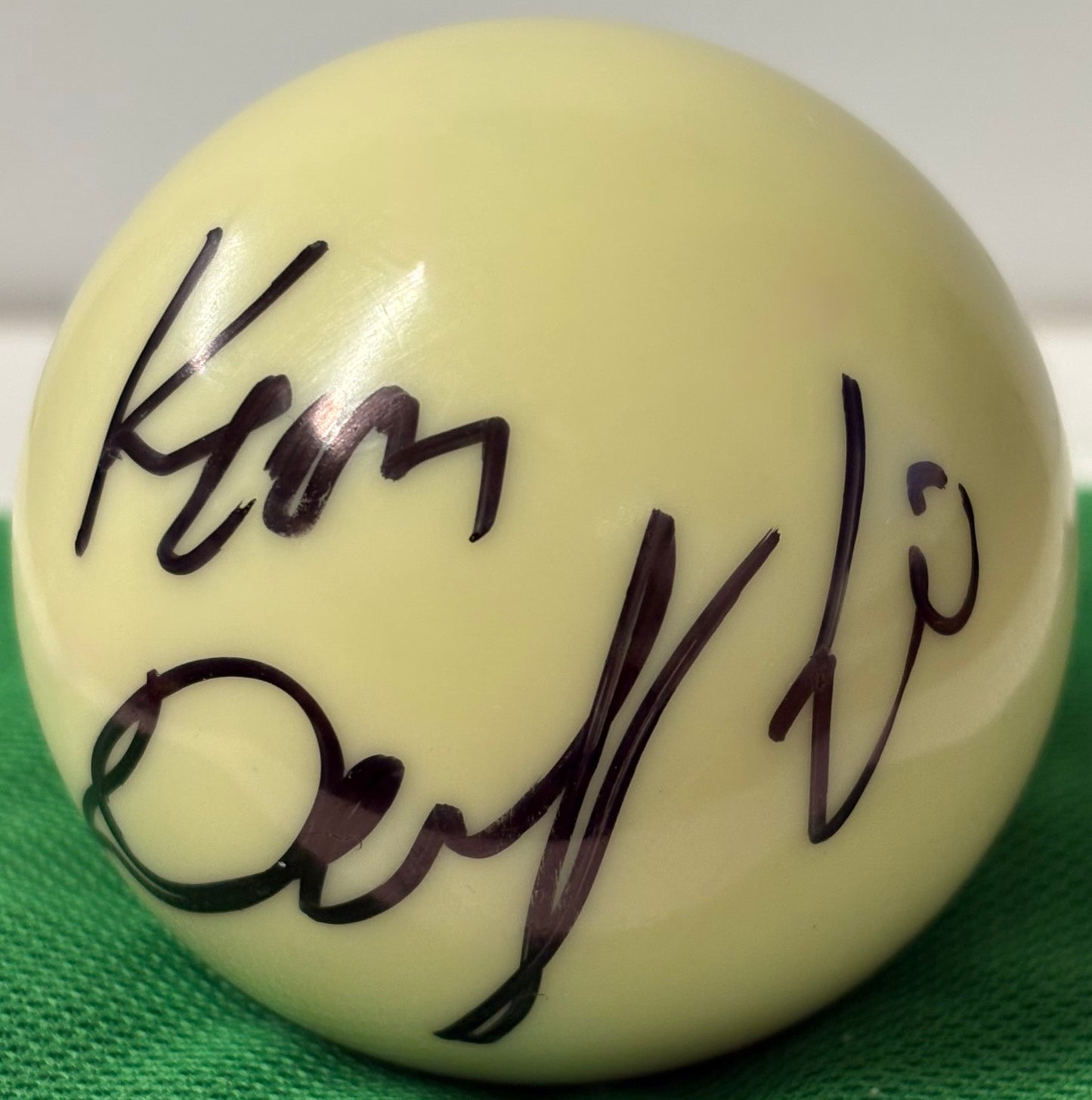 Polish Snooker Referee Kevin Dabrowski Signed White Snooker Ball + Cert