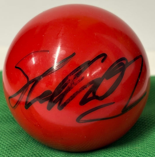 World Snooker Tour Player Steven Hallworth Signed Red Snooker Ball + COA