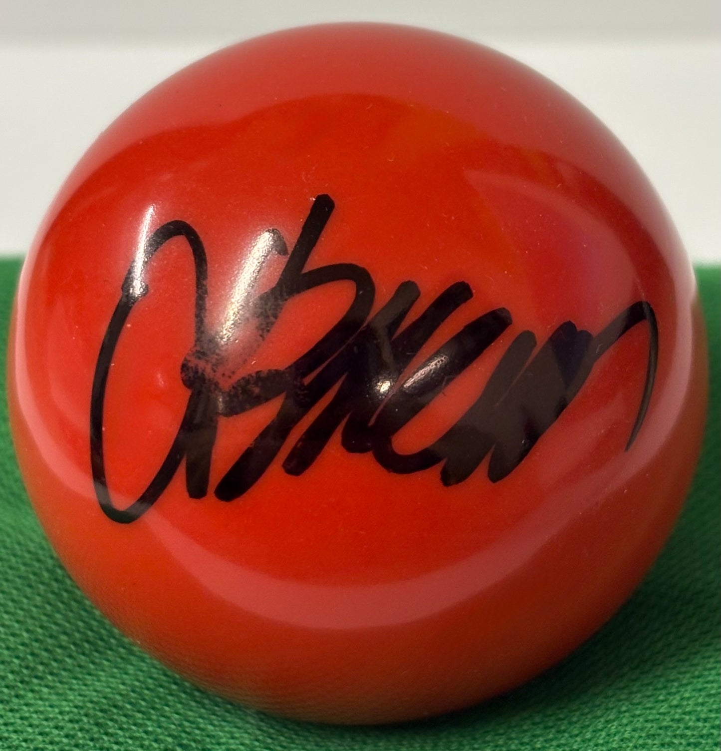 World Snooker Tour Player Oliver Brown Signed Red Snooker Ball + COA