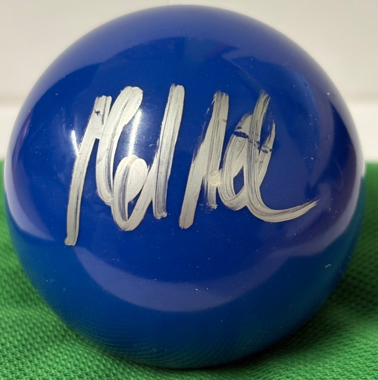 Mark Allen ‘The Pistol’ Signed Blue Snooker Ball + Cert