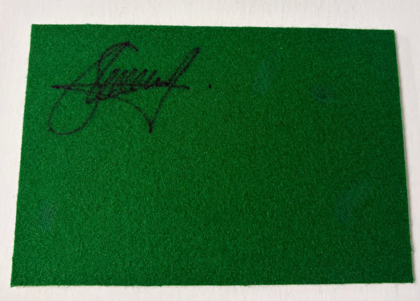 2005 World Snooker Champion Shaun Murphy Signed Green Snooker Baize + COA