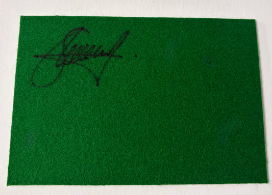 2005 World Snooker Champion Shaun Murphy Signed Green Snooker Baize + COA