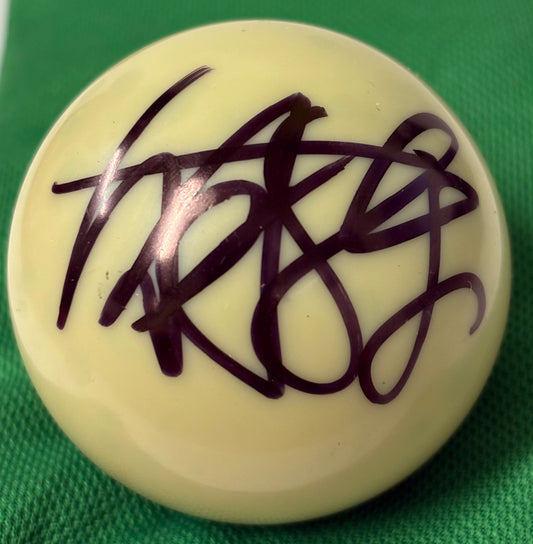 Chinese Snooker Player Xiao Guodong Signed White Snooker Ball + COA