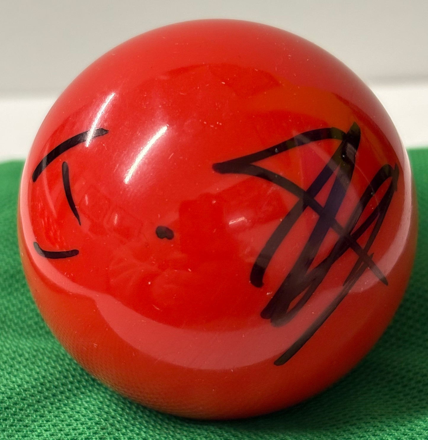 World Snooker Tour Player Jackson Page Signed Red Snooker Ball + COA
