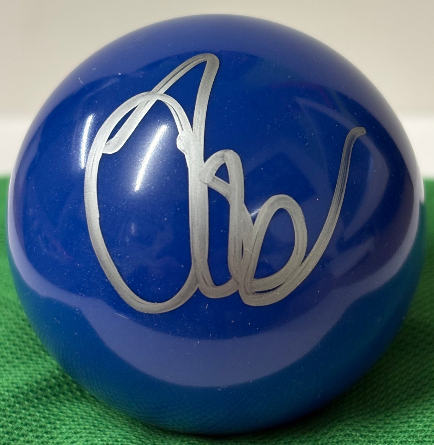 1991 World Snooker Champion John Parrott Signed Blue Snooker Ball + Cert