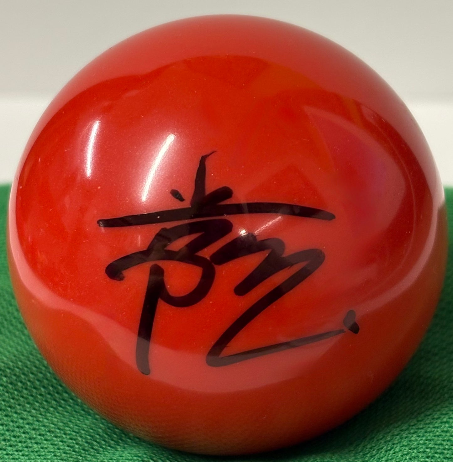 World Snooker Tour Player Chang Bingyu Signed Red Snooker Ball + Cert