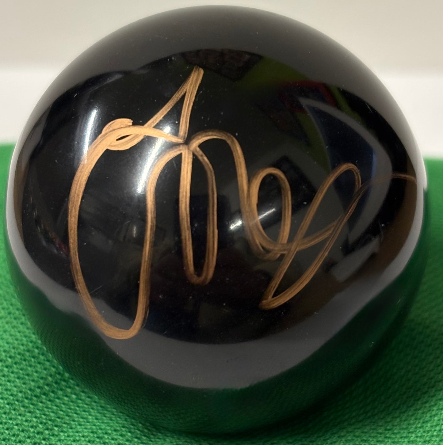 1991 World Snooker Champion John Parrott Signed Black Snooker Ball + Cert