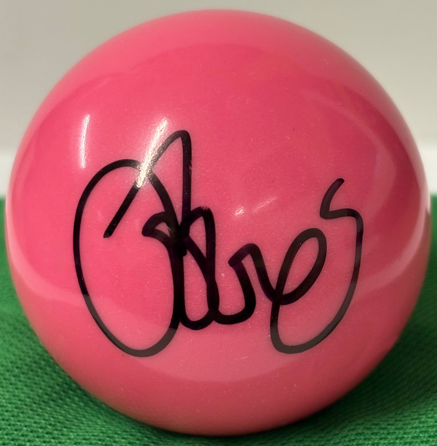 1991 World Snooker Champion John Parrott Signed Pink Snooker Ball + Cert