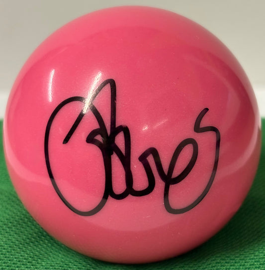 1991 World Snooker Champion John Parrott Signed Pink Snooker Ball + Cert