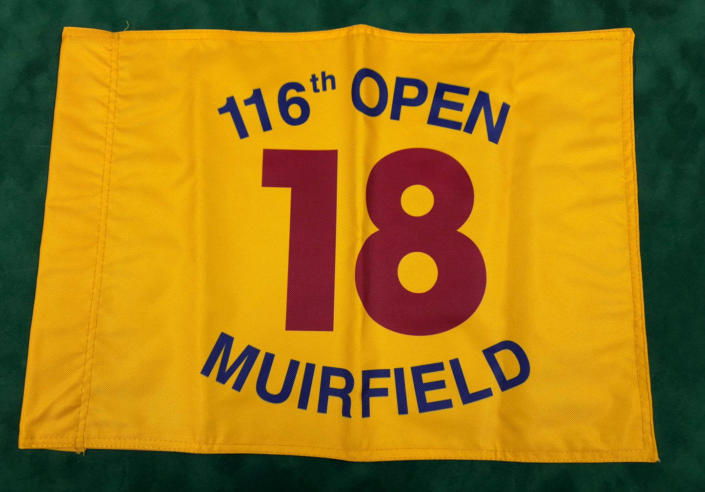 116th Open Championship at Muirfield Unsigned Golf Flag (Yellow)