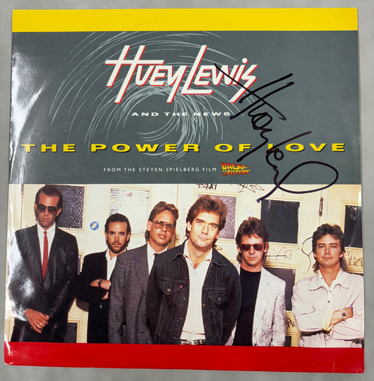 Huey Lewis Signed The Power of Love 12'' Vinyl with COA