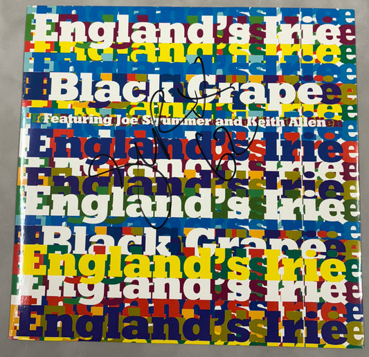 Shaun Ryder 'Black Grape' Signed England's Irie 12'' Vinyl with COA