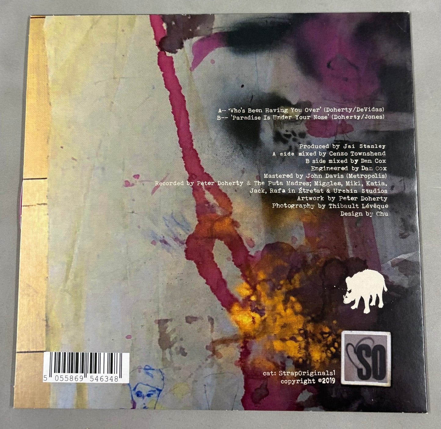 Peter Doherty & The Puta Madres 'Who's Been Having You Over'/ 'Paradise Is Under Your Nose' Signed 7'' Vinyl with COA