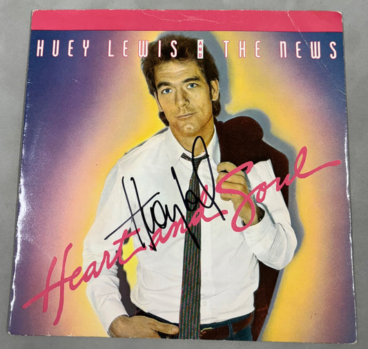 Huey Lewis Signed Heart and Soul 7'' Vinyl with COA
