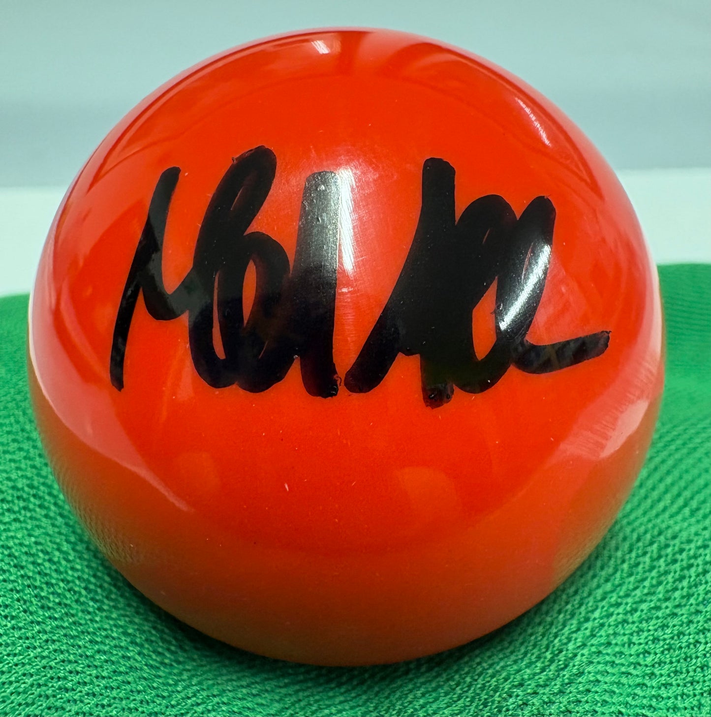 Mark Allen Signed RED Snooker Ball + Dealer COA